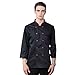 Dooxii Unisexe Homme et Femme Automne Manches Longues Veste de Cuisine Café Restaurants Professionnel Cuisson au Four Uniforme Veste de Cuisinier