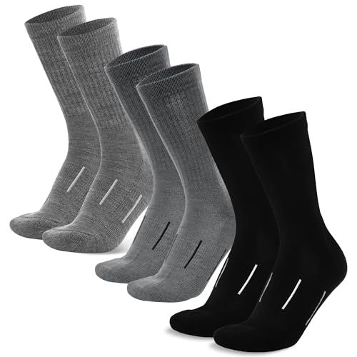 Image of Merino Wool Socks for Men and Women Hiking Merino Wool Boot Socks Thermal Warm Crew Style Work