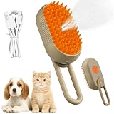 Escova 3 em 1 para Pets, Escova Massageadora com Alça Dobrável, Removedor de Pelos Soltos para Cães e Gatos