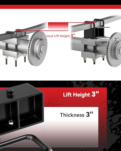 Image of PROEZE 3in Rear Leveling Block Kit for 1999-2024 Silverado Sierra 1500
