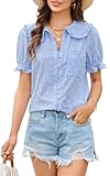 ECOWISH Women's Button Up Shirt - Peter...