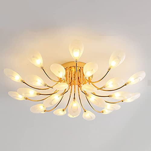 Lustre de plafond en cristal précieux et plafonnier rond moderne G4 chic CFWSHJ