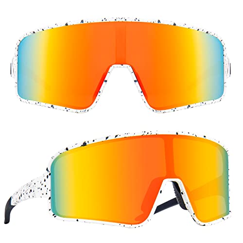 Image of MAXJULI Polarized Sunglasses for Men Women, Windproof Outdoor Sports Cycling Running UV400 Protection Sun Glasses 8121