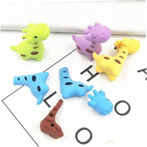 Image of AK Store (Pack of 4) 3D Cute Cartoon Shape Rubber Pencil Erasers, School Stationery for Kids, Boys Girls, Birthday Return Gifts (Giraffe)