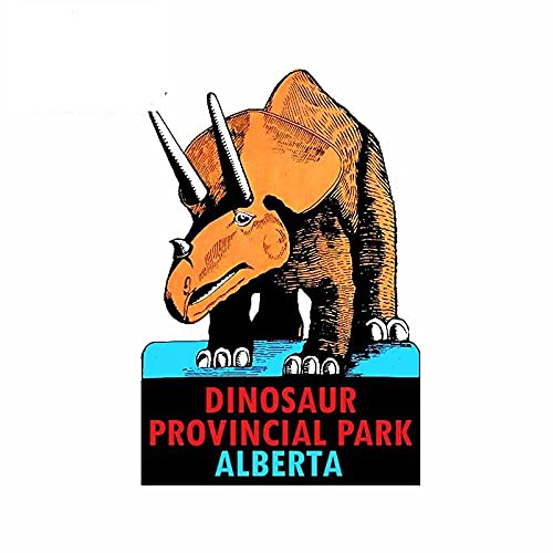 13cm x 9cm para Dinosaur Provincial Park Alberta Windows Car Sticker Calcomanía de personalidad Tronco Tabla de surf