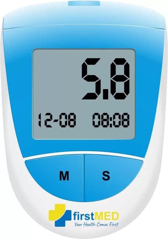 Firstmed BG-208 Glucometer with 25 strips Glucometer (Blue, White) Firstmed BG-208 Glucometer with 25 strips Glucometer (Blue, White)