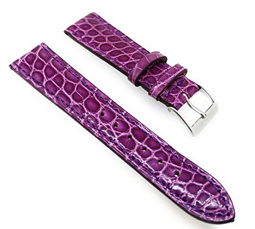 Bracelet montre Kroko violet 18 mm idéal pour sublimer vos tenues de soirée