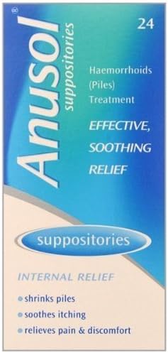 HayMax Anusol Suppositories 24 Haemorrhoid Pain Relief Suppositories