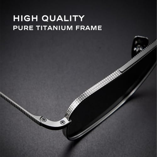 Pure Titanium Men's Sunglasses Outdoor Shades UV400 Sun Glasses4