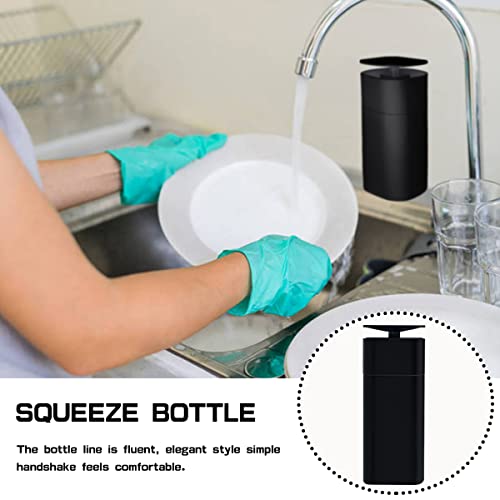 Image of Push Down Pump Liquid Dispenser, Lockable Pump Dispenser Bottle Travel Cosmetics Dispenser Soap Dispenser Liquid Pumping Empty Bottle for Body Wash and Makeup Remover