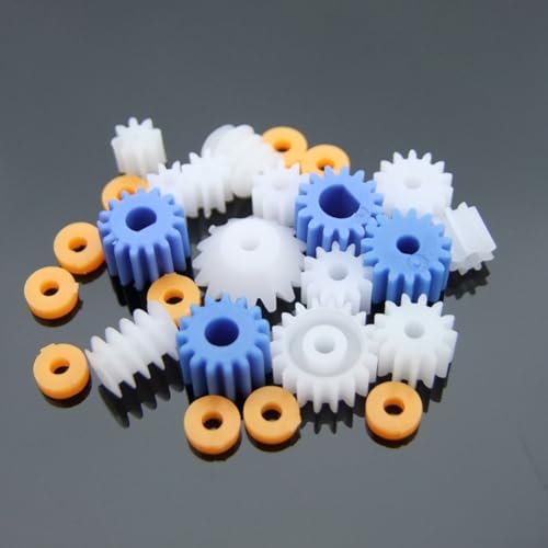 Set di 26 ingranaggi in plastica per mandrini: questo prodotto include un pacchetto di ingranaggi mandrino a 5 moduli con vari modelli. È perfetto per il fai da te e funge da ottimo ricambio per la casa.