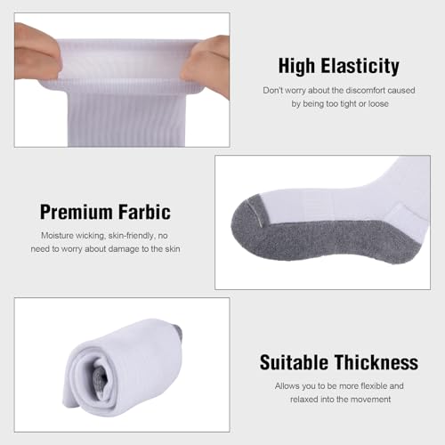 Heatuff 8 Pairs Mens Cushioned Crew Socks, Moisture Wicking Athletic Work Socks3