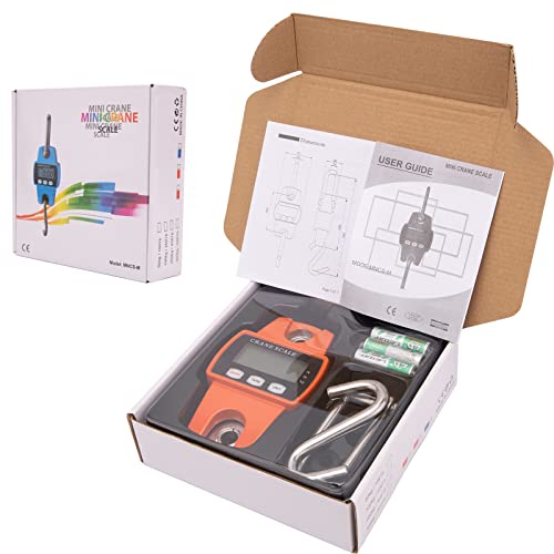 Hanging Weight Scale 660Lb - Digital Hanging Scale 660Lb With Cast Aluminum Case Handheld 300Kg Mini Crane Scale Fit For Farm Hunting Fishing Outdoor ( With Accurate Sensors, Led, Hooks ) #TOP6