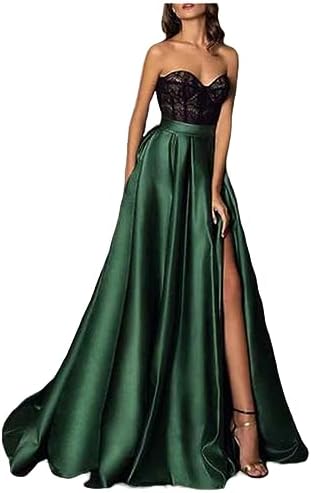 NOGRAX Long Skirt Women Elastic High Waist Satin Maxi Skirts Elegant Split Hem Party Casual A-line Skirt Ladies Pleated, wine red