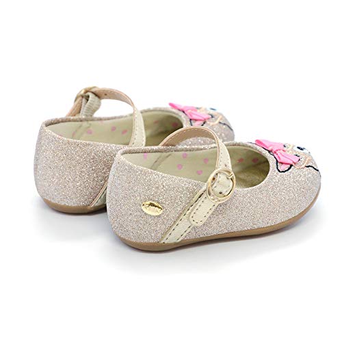 Sapatilha Bebê Klin Cravinho Princess Lhama Cor: Dourado - Tam.: 19