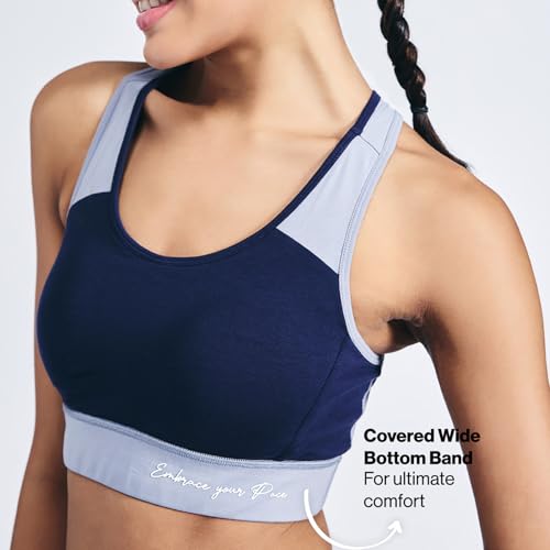 Image of NYKD (NYK904 Ultimate High Impact Non Wired & Padded Sports Bra for Women | Bounce Control with Quick Dry Formula & Multiway Straps | Ideal for Gym, Workout & Yoga