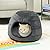 Hollypet Coral Velvet Self-Warming 2-in-1 Foldable Cave Shape High Elastic Foam Pet Cat Bed for Cats and Small Dogs