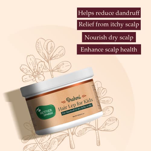 Image of Mother Sparsh Brahmi Anti Dandruff Hair Lep for Kids | Hair Mask With Ayurvedic Herbs & Extracts | Soothes Dry, Itchy Flaky Scalp | Promotes Healthy Hair Growth | 100g