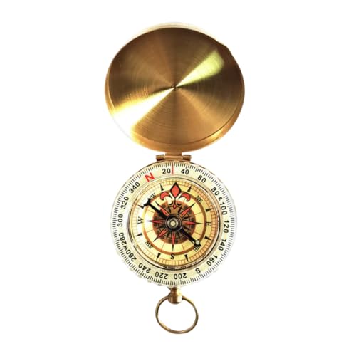 Brújula de bolsillo vintage de latón para camping
