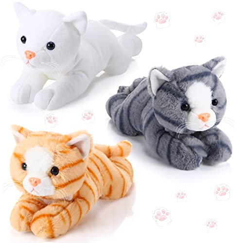 Image of 3 Pcs 9 Inch Cat Stuffed Animal Plush Gift Baby Shower Party Favors Cute Kitten Plush Toys Small Cat Stuffed Animal Soft Sleeping Supplies for Boys Girls Toddlers Birthday(Regular Style)