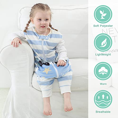 Image of MICHLEY Unisex Baby Wearable Blanket Autumn Winter Toddler Sleeveless Sleeping Bag with Feet,Huanxiong,1-3T