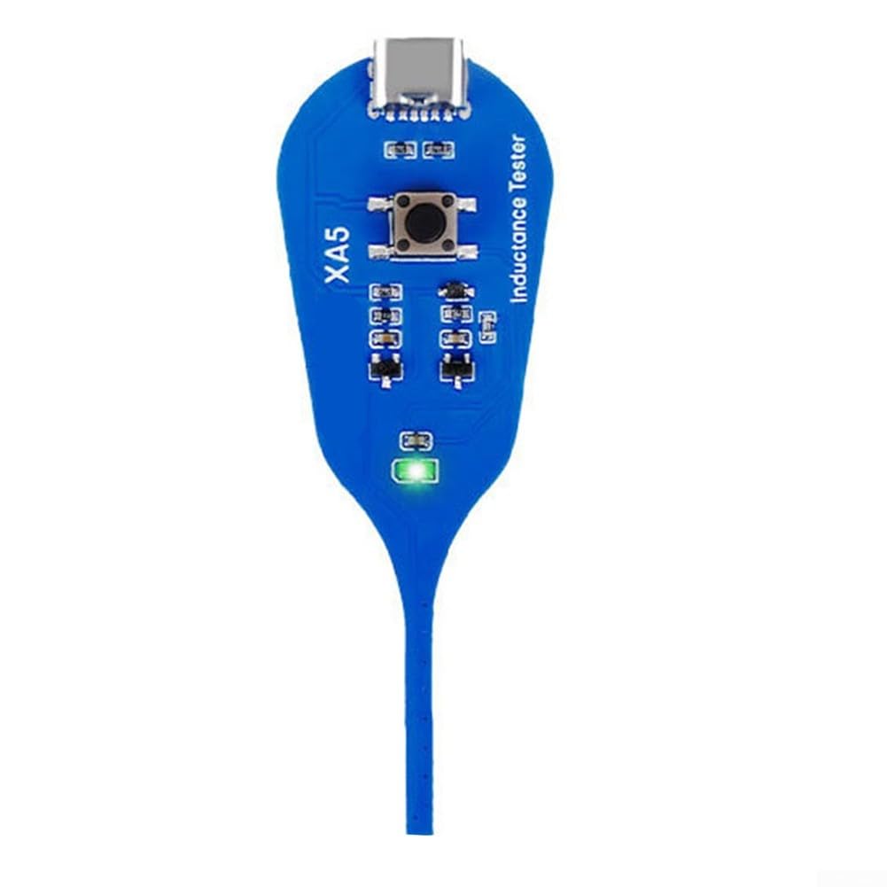 Probador de inductancia portátil XA5 para placas base y fuentes de alimentación, para herramienta de inducción electromagnética para pruebas rápidas de bobinas e inductores y detección de fallas (azul