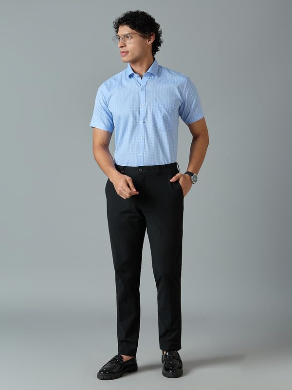 Image of Mark & Albert Men's Half Sleeves Cotton Formal Shirt
