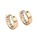 Huggie Hoop Earrings | 18k Yellow Gold Plated | Clear Princess Cut Crystals