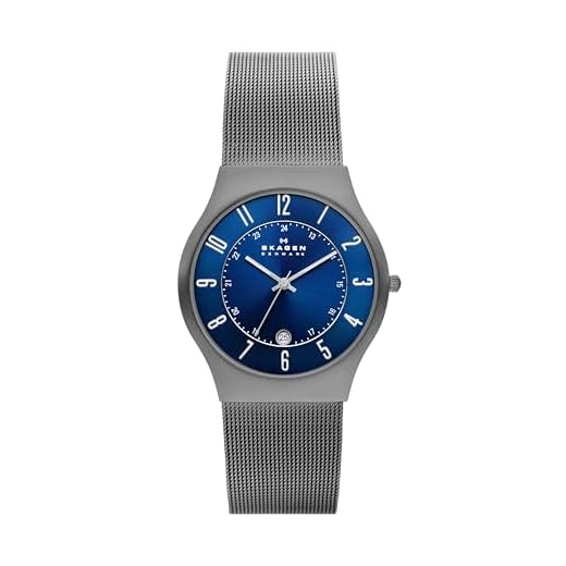 Skagen Men's White Label Titanium Analog-Quartz Watch with Metal Strap, Grey, 22 (Model: 233XLTTN)
