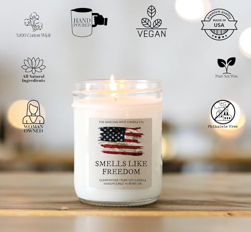 The-Dancing-Wick-Smells-Like-Freedom-Candle-8oz-Handcrafted-Soy-Wax-Gunpowder-Scent-Made-in-USA-4th-of-July-Patriotic-Gift-Decor