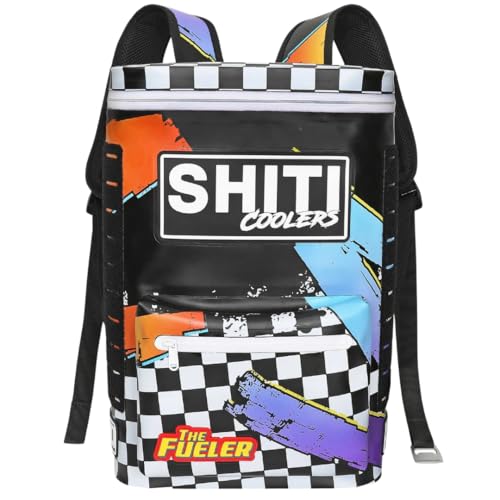 SHITI Coolers Cooler Backpack for Camping Travel Beach Soft Lunch Box for Food Drinks & Ice Portable Waterproof 24 Hr Insulated Bag with Shoulder Straps Customizable the Fueler 15 Cans