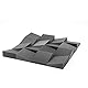 ACOUSPANEL Akustikschaumstoff, 32 Schaumstoffplatten, 15x15x6cm, Unkomprimiert, Schallabsorber für Tonstudios, Heimkino und Büros, Farbe Anthrazit
