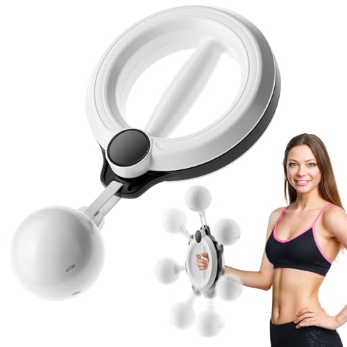 Arm Workout for Women and Men, 360° Hand-Crank Forearm Trainer, Shoulders and Arm Muscle Training Fitness Equipment, Chest Trainer and Forearm and Wrist Hand Exerciser, Home Workout Equipment（White）