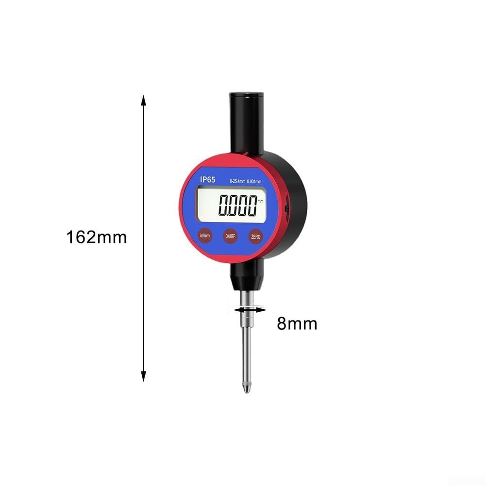 Instrumento de medición digital recargable con pantalla LCD, sondas intercambiables y control de palanca de elevación, métrico y unidades, resistente al agua, para indicador de esfera y micrómetro (0