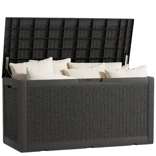Vixzen 121 Gal Waterproof Outdoor Storage Box Lockable Deck Box