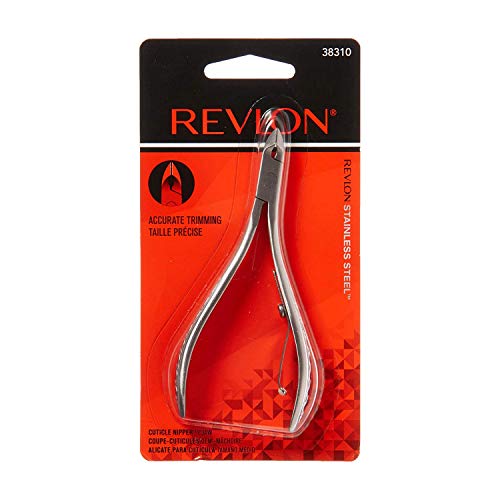 Revlon Half Jaw Cuticle Nipper, Silver, 1 Count | Half jaw cuticle nipper for precise trims and hangnail clipping with non-slip grip. Made of stainless steel. - image 4
