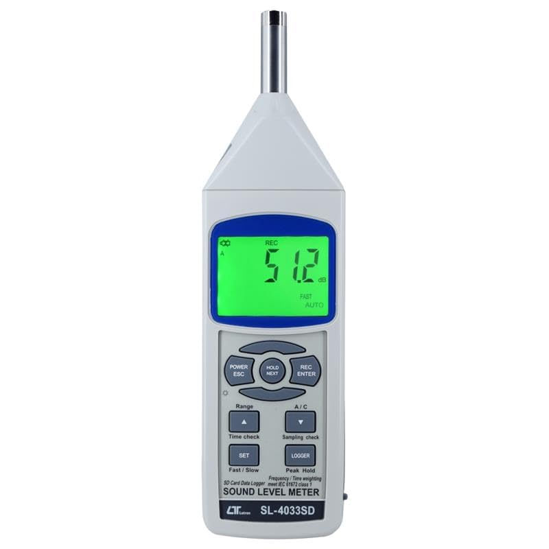 *Ships Within 1-Day* Class 1 Sound Level Meter/Professional Decibel Meter/Decibel Meter Sound Level Reader/Noise Level Meter for Classroom Auditoriums, Vehicle Noise Testing | Model: SL-4033SD-image-2