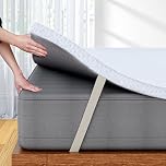 FRIDEKO Memory Foam Mattress Topper Double Bed - 5 cm Thick Double - Layer Topper - Medium Firm for Back Pain Relief Pressure Relief - Hypoallergenic Washable & Removable Cover Size: 135x190cm