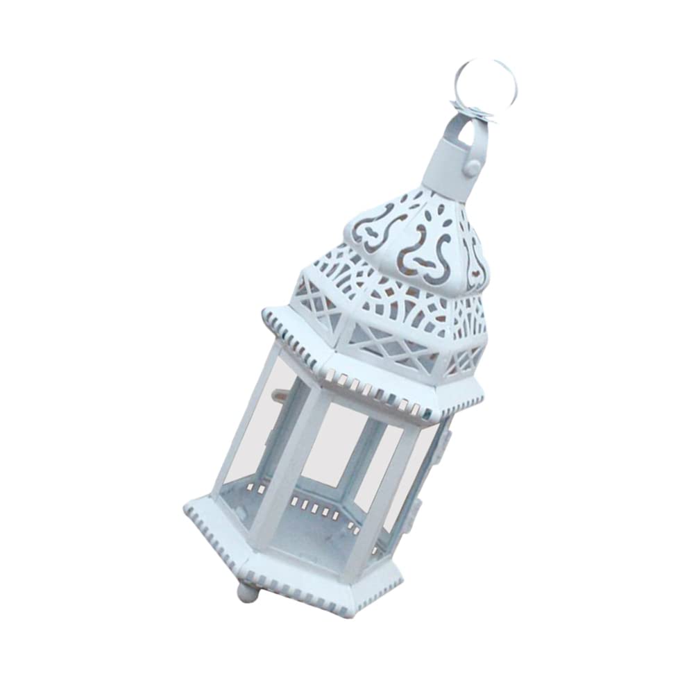 Christmas Candlestick Handheld Greenhouse Wind Lamp Iron Elegant Lantern Art Candle Holder Iron European Style Light Desktop Decoration for Home Christmas Decoration Holders Candlestick