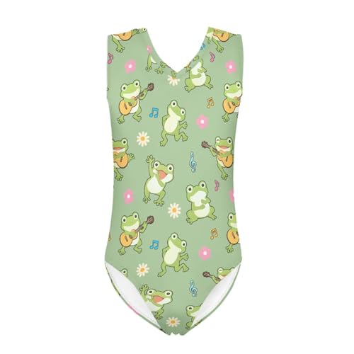 Image of Cartoon Pattern Kids Girls Bathing Suits One Piece Swimsuit Soft & Quick Dry, 5-14Years