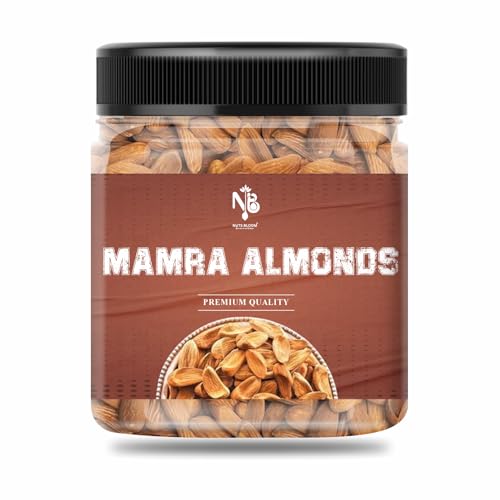 Image of NUTS BLOOM Natural Kashmiri Mamra Almonds 250 gm | High Oil Content, Vegan & Vitamin E | Thumb Badam /Totally Curved Mamra Almonds | Jumbo Size Mamra Badam Giri