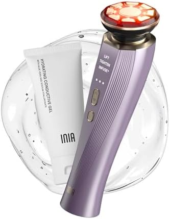 INIA Flare 3-in-1 Microcurrent Facial Device Red Light Therapy fo...