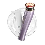 INIA Flare 3-in-1 Microcurrent Facial Device Red Light Therapy for Face and Neck Massager Tool with Heat & Vibration for Skincare Puffiness, Firming, Smoothing