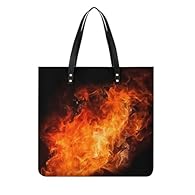 Crafted from soft-touch PU material, this PU leather shoulder bag delivers a sleek, modern look while feeling smooth to the touch—ideal for everyday coordination with various outfits. Spacious and well-proportioned, this large Roaring Flame tote bag ...