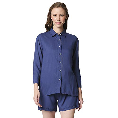 Image of Bewakoof Women Women's Solid Shirt & Shorts Night Suit