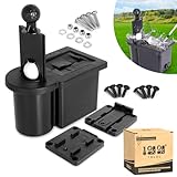 10L0L Golf Cart Ball Washer and Club Head Cleaner Kit Universal for Yamaha, EZGO, Club Car, Star EV, with Detachable Bracket- Black