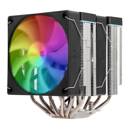 Image of IX20 ARGB Air Cooling CPU Cooler, Silver, Dual 120mm Fans | 6 Copper Heat Pipes, 5.00 x 5.4 x 6.2 inches, AMD AM4 /AM5 and Intel LGA 115X /1200 /1366 /1700 /1851 /2011, 265W TDP