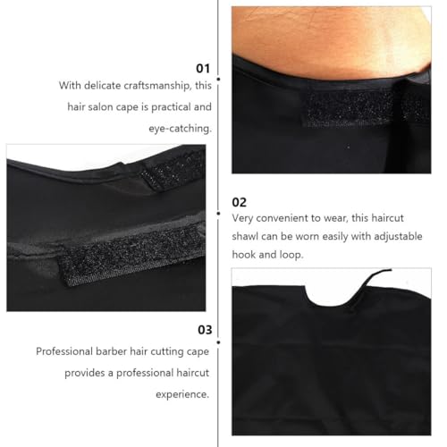 Capa Profesional para Corte de Cabello Negra Impermeable miniatura 7