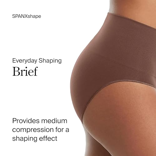 Image of SPANX SPANXshape Everyday Shaping Brief - Core Control Shapewear Underwear - Invisible Under Clothes - Seamless Design