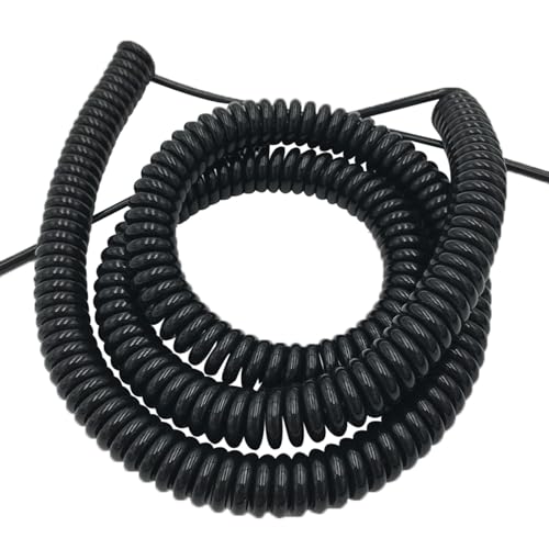 Image of SFQEVHRZ Telescopic Wire Spiral Cable，Spring Cable， 2 Core Power Cord Tensile Wire 0.75mm square Spring Spiral Cable 3 Core 4 Core 1.5mm 0.3mm 2.5mm(Stretch 4 meter)
